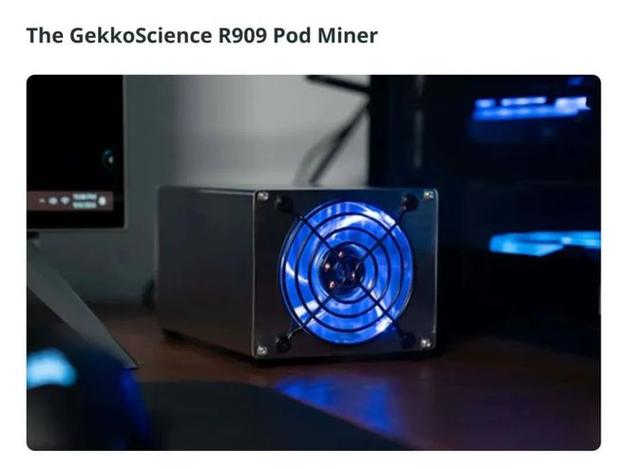 Close-up of a mining rig