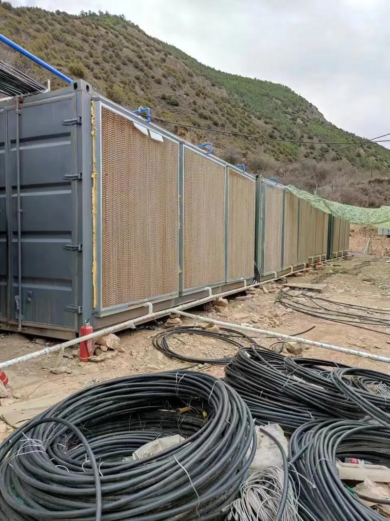 A bustling mining farm with numerous rigs operational.