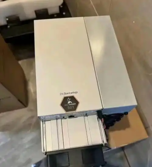 A detailed view of a high-performance mining rig set up for Dogecoin extraction, highlighting its robust components and efficiency